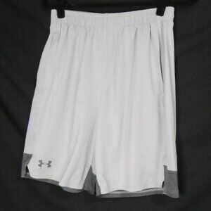 UNDER ARMOUR - Heat Gear - Loose | medium | Grey Athletic Shorts | Dark Trim
